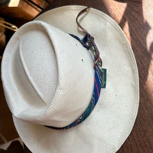 Vintage Chi Chi Collection Straw Hat Golf Multicolor Band small medium - Picture 7 of 12